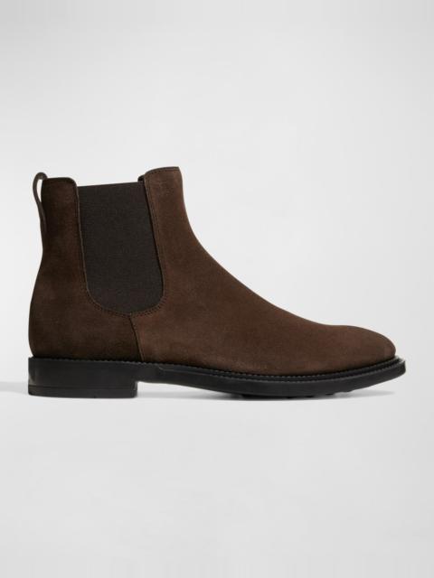 Men's Gored Suede Chelsea Boots