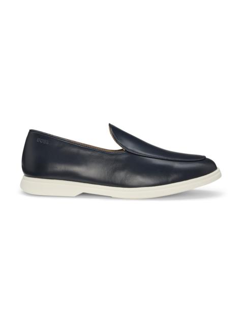 BOSS NAPPA-LEATHER LOAFERS WITH CONTRAST OUTSOLE