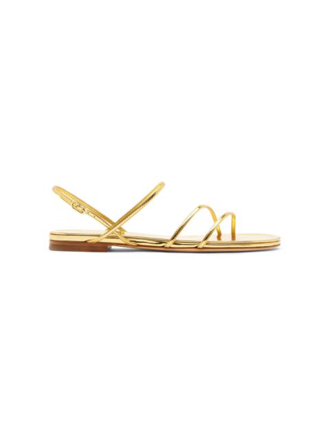 Studio Amelia Helix Leather Sandals gold