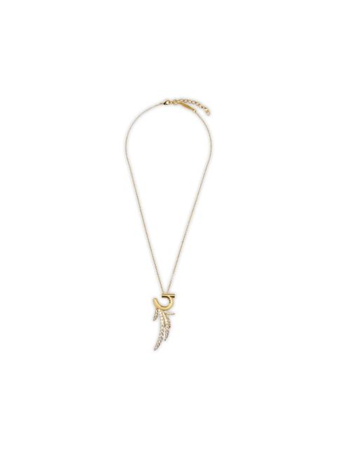 FERRAGAMO crystal-embellished pendant necklace