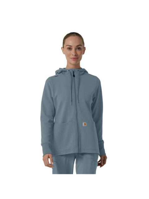 Carhartt Women's Full Zip Waffle Scrub Hoodie