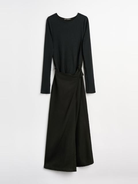 Our Legacy Twisted Dress Ashen Black Warmth Viscose