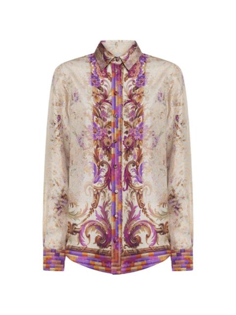 Pierre-Louis Mascia Aloe floral long-sleeve shirt