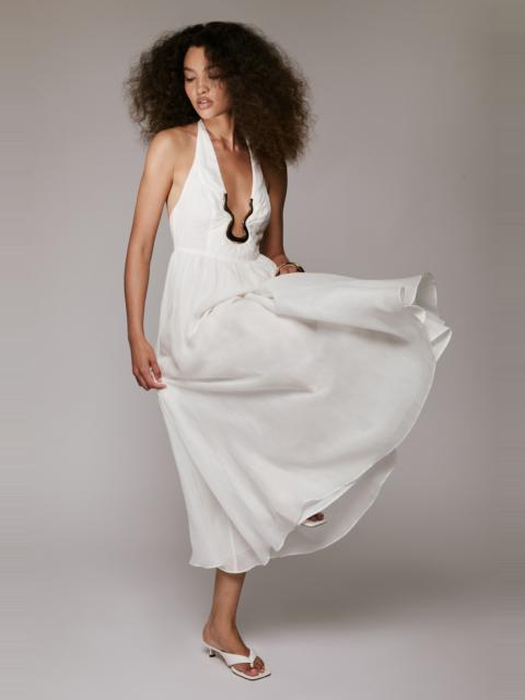 BARDOT Cavarly Ramie Halter Dress In Ivory