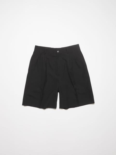 Tailored pleated shorts - Black