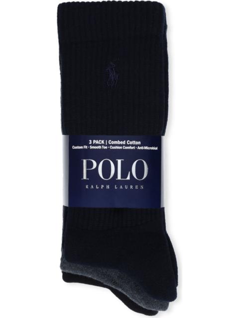 Polo Ralph Lauren Set of three combed cotton socks
