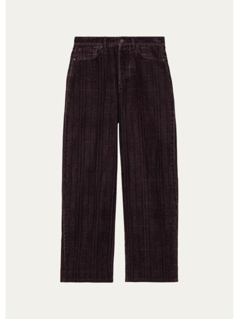 Burberry Men's Relaxed-Fit Check Jeans