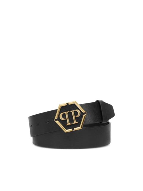 PHILIPP PLEIN hexagon-buckle leather belt