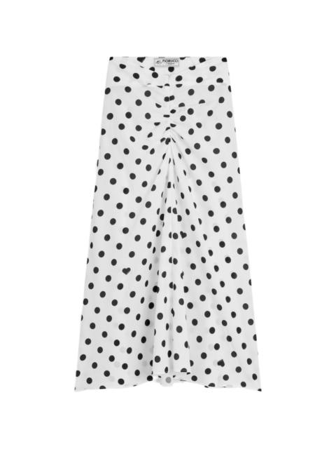 FIORUCCI polka-dot midi skirt