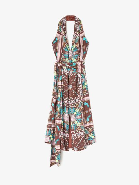 GANNI DRESS IN PRINTED TWILL