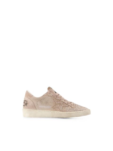 Golden Goose Ball Star crystal-embellished suede sneakers