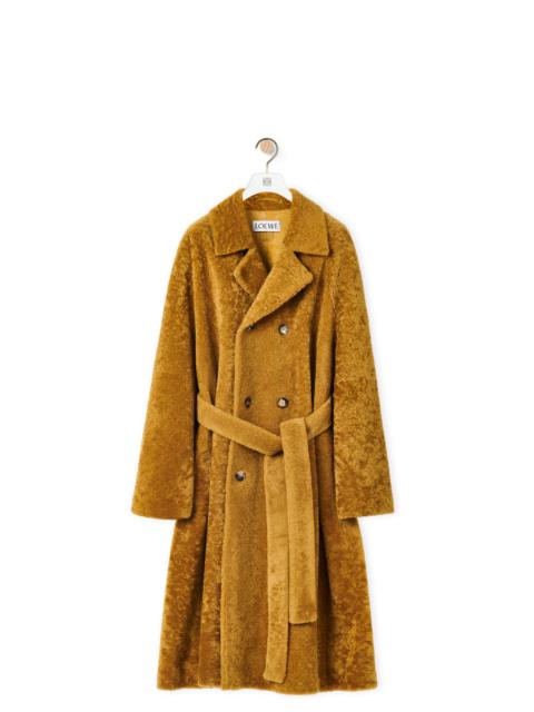 Loewe Double breasted coat in shearling