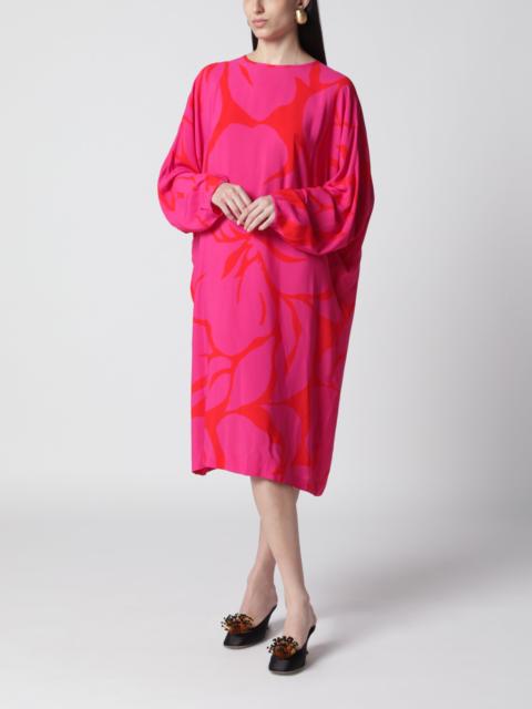 Dries Van Noten Dress with Fuchsia Print in Viscose