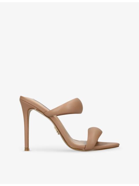 STEVE MADDEN Saturn Heeled Faux-Leather Sandals