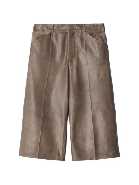 Lemaire glossy leather shorts