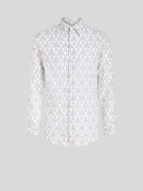 Etro COTTON SHIRT WITH FLAMINGOES