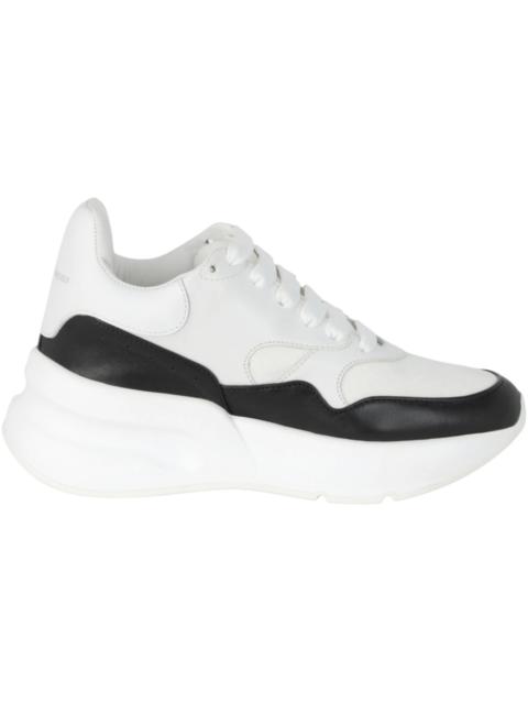 Alexander McQueen Alexander McQueen Oversized Leather Runner Sneakers White Black (Women's)