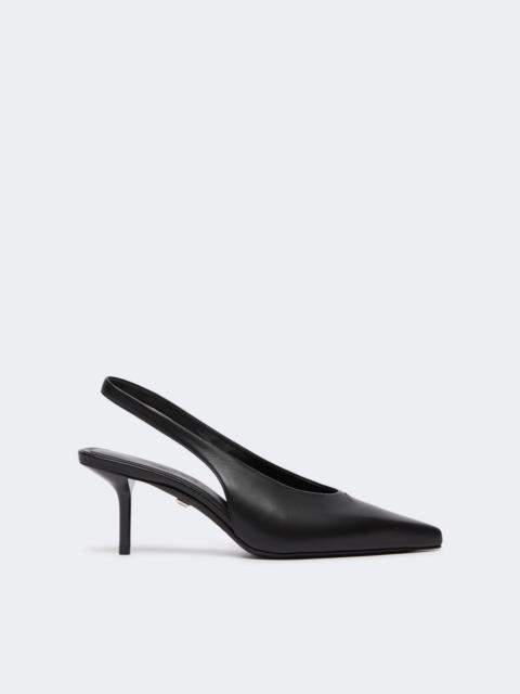 Max Mara ALBATA Nappa leather slingbacks - BLACK