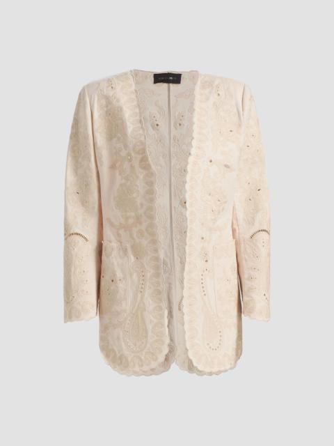 KOBI HALPERIN Women's Laci Eyelet-Embroidered Linen-Cotton Jacket - Antique