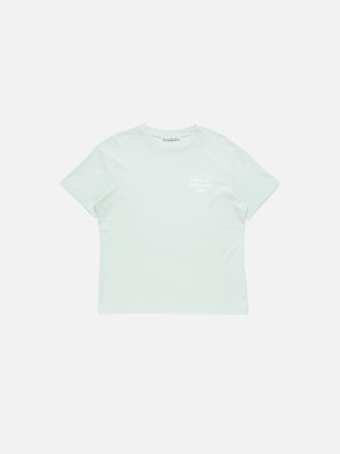 Acne Studios Distressed logo t-shirt - Pale mint