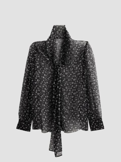Dolce & Gabbana Women's Silk Chiffon Blouse - Quadrifoglif Nero