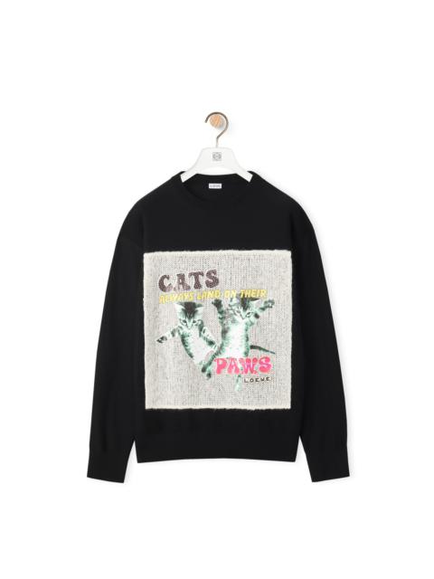 Loewe Printed mohair panel sweater in wool