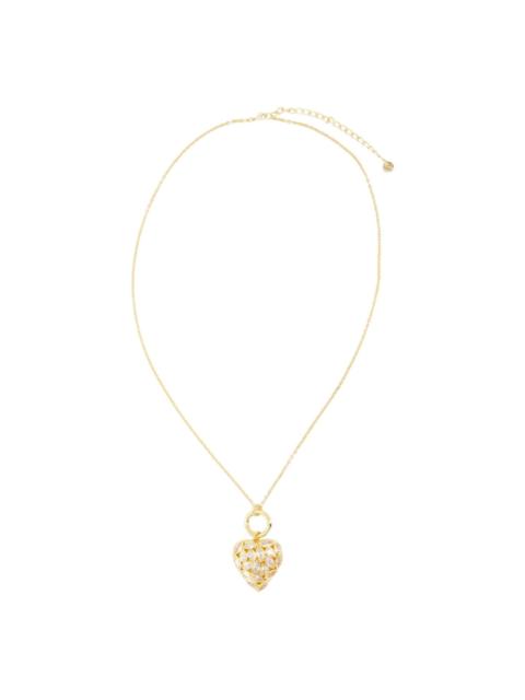 self-portrait heart-charm necklace