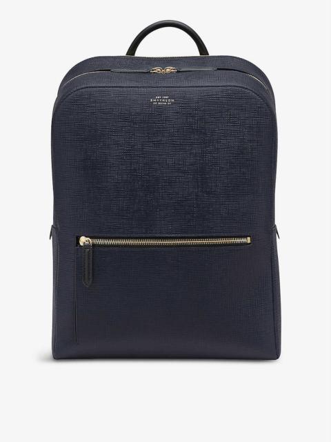 Smythson Panama zip-around leather backpack