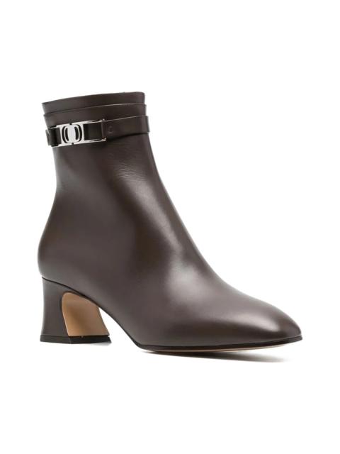 FERRAGAMO Ferragamo Rego Logo Plaque Leather Bootie
