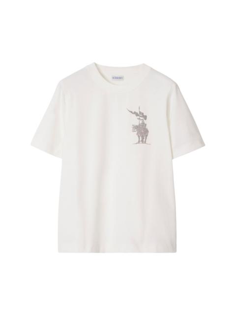Equestrian Knight-motif T-shirt
