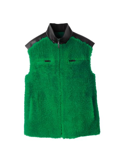 Longchamp Fall-Winter 2023 Collection Sleeveless cardigan Lawn - Leather