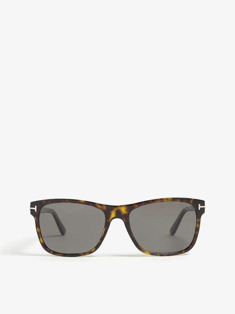 Giulio tortoiseshell rectangle-frame sunglasses