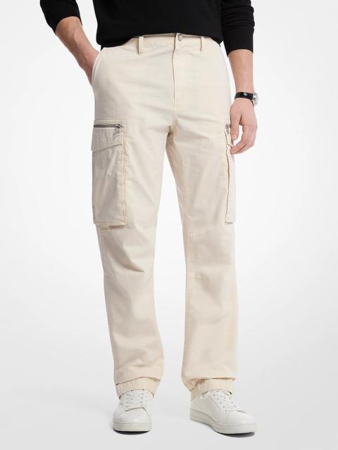 MICHAEL KORS Stretch Cotton Poplin Cargo Pants