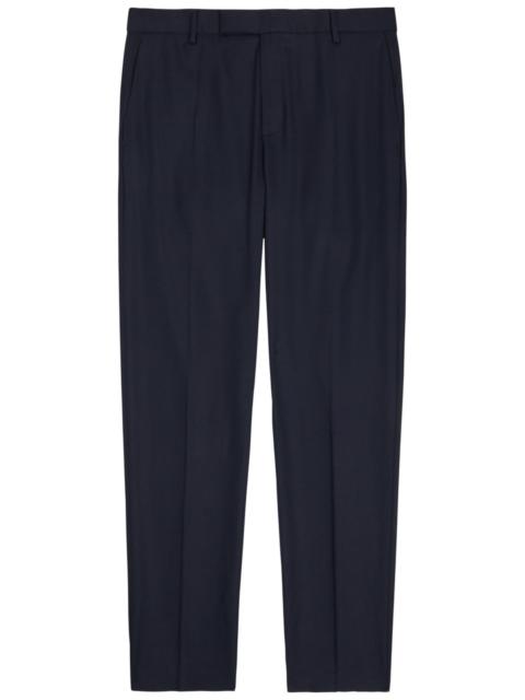Sunspel Sunspel Textured Slim-leg Stretch-wool Trousers