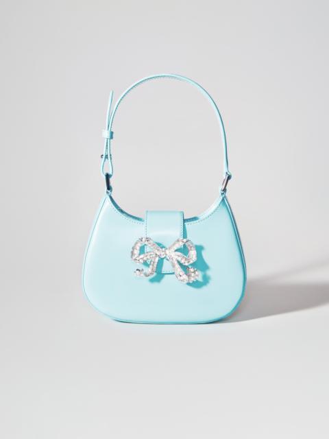 self-portrait Blue Crescent Bow Mini Bag