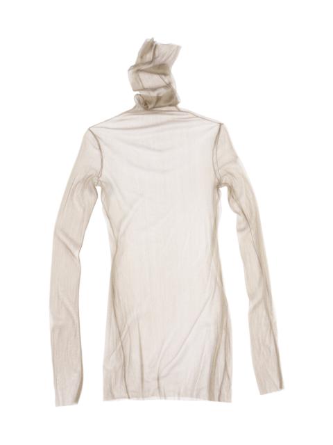 cortana High-Neck Silk-Tulle Top gold