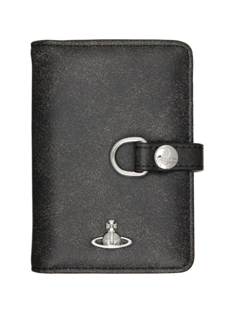 Vivienne Westwood Black Vertical Flap Card Holder