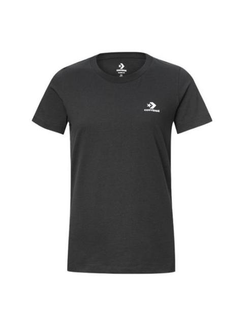 Converse (WMNS) Converse Logo Casual Short Sleeve Black 10020804-001