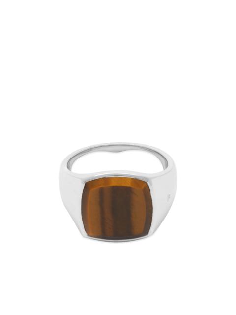 TOM WOOD Tom Wood Cushion Tiger Eye Ring