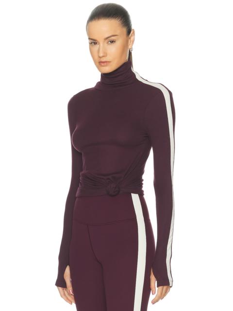SPLITS59 Jackson Rib Full Length Turtleneck Top