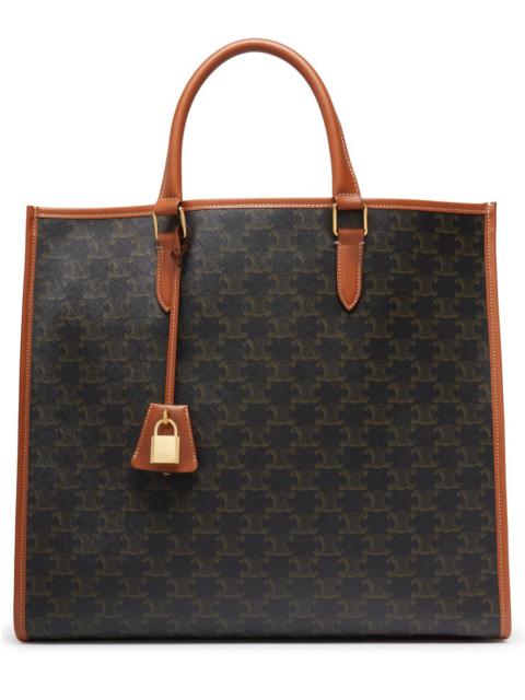 CELINE Cabas vertical in Triomphe canvas and calfskin
