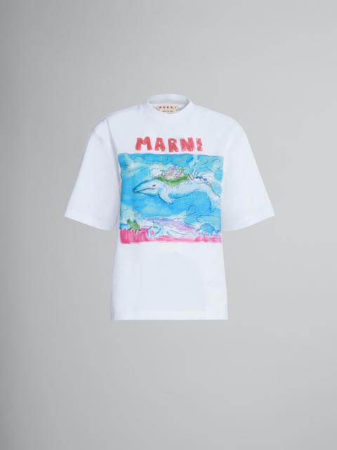 Marni COTTON T-SHIRT WITH PRINT