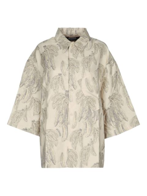 JACQUEMUS banana-print oversized shirt