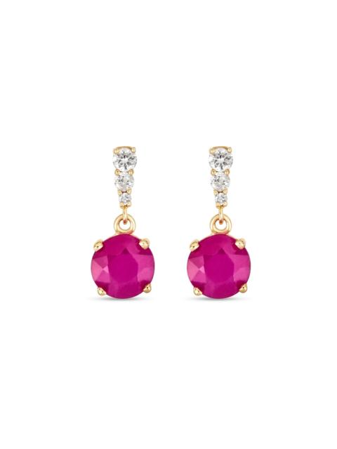 STONE AND STRAND Ruby and Diamond Earrings