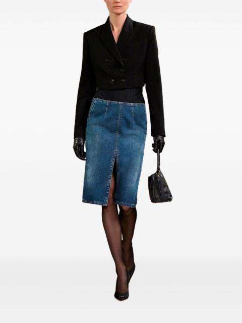 ELISABETTA FRANCHI denim midi skirt