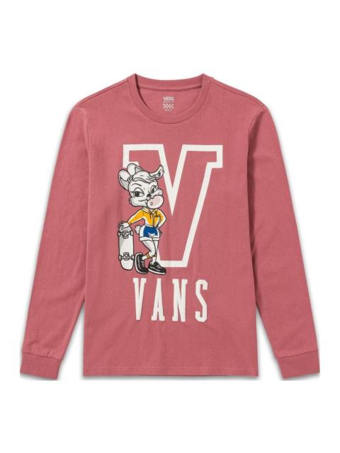 Vans (WMNS) Vans Gym Class Long Sleeve T-Shirt 'Rose Red' VN0008YWBQU