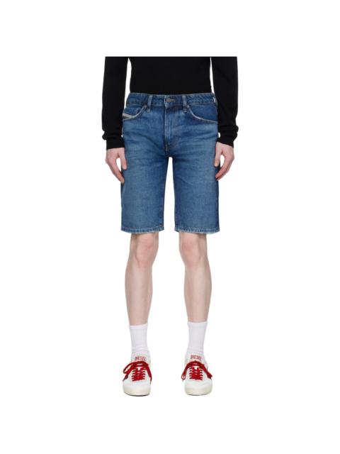 Blue Slim-Short Denim Shorts
