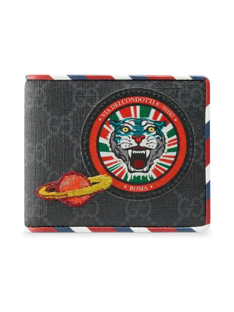 GUCCI Gucci Bifold Wallet Night Courrier GG Supreme Black