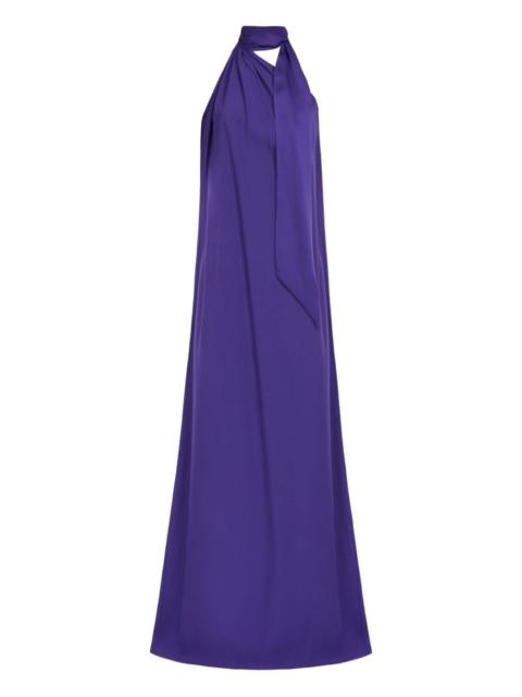 Taller Marmo Astor halterneck-tie maxi dress