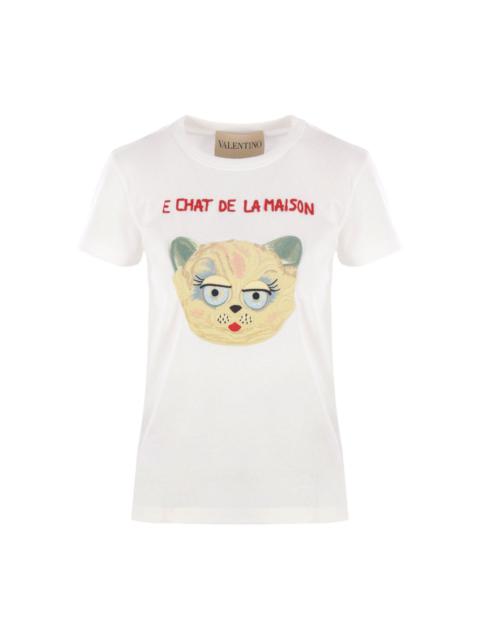 Valentino cat-face patch T-shirt